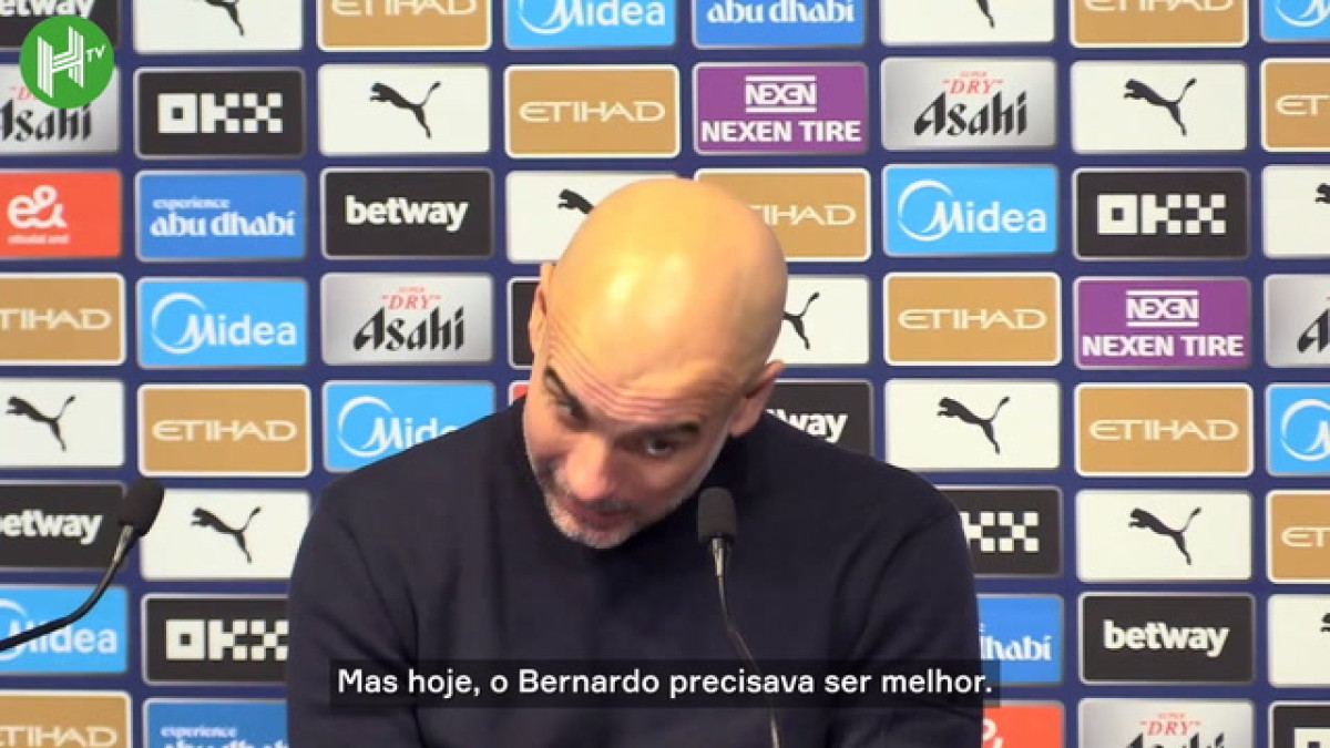 Guardiola elogia Bernardo Silva, mas diz: 'Precisa jogar melhor'