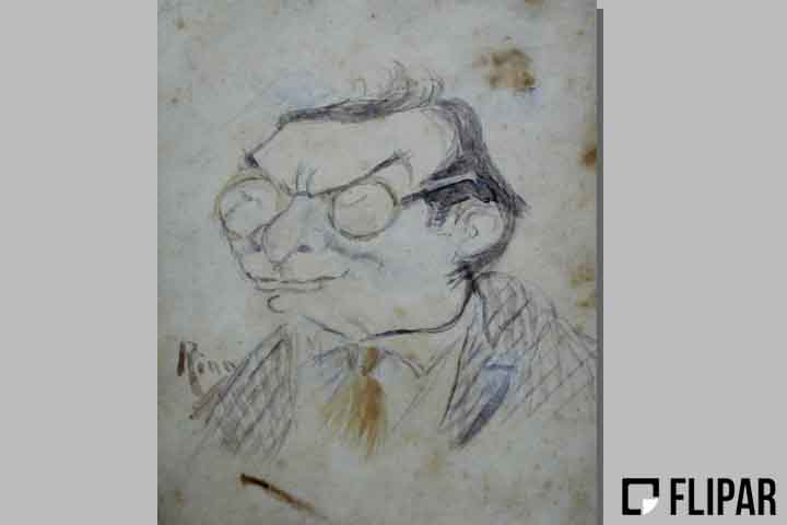 Conforme foi construindo sua fama de caricaturista, passou a ser temida nos salões de baile. A elite temia ser retratada por sua pena mordaz. Na foto, caricatura do ex-presidente João Café Filho.