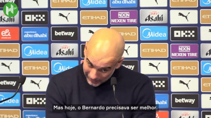 Guardiola elogia Bernardo Silva, mas diz: 'Precisa jogar melhor' 