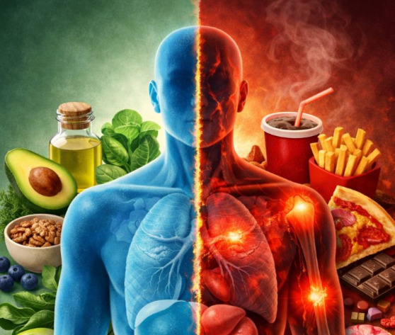 A inflamação é uma resposta natural do organismo, mas quando se torna frequente pode prejudicar a saúde. A alimentação exerce papel central nesse processo, podendo tanto ajudar no equilíbrio quanto estimular inflamações silenciosas.