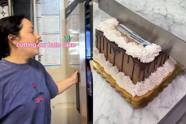 Outra seguidora disse, em tom de brincadeira: Este bolo parece horrível (eu só queria estar em um bolo)