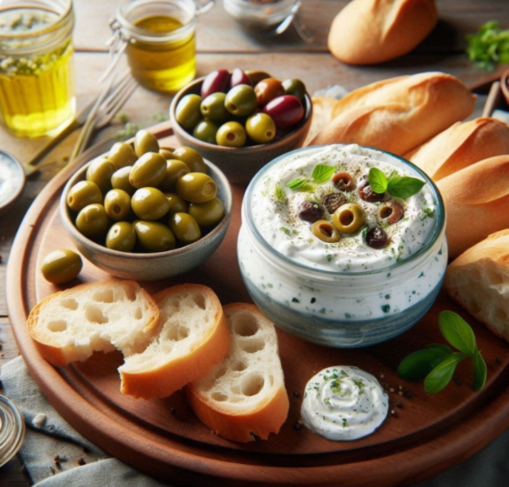 Na Grécia, os meze incluem uma variedade de pratos pequenos, como tzatziki, azeitonas, e pães, servidos com ou sem álcool.