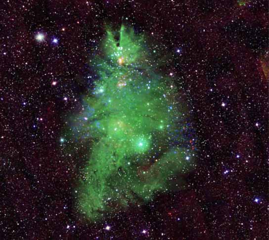 E olha que curioso: A Nasa registrou imagens do aglomerado estelar NGC 2264, conhecido como “Aglomerado da Árvore de Natal”, a cerca de 2.500 anos-luz da Terra. Captadas pelos telescópios Chandra e Hubble, mostram estrelas que lembram uma árvore iluminada no espaço.