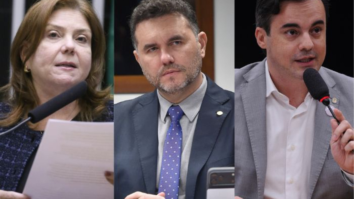 Fernanda Pessoa, Moses Rodrigues e Capitão Wagner, todos do União Brasil Ceará