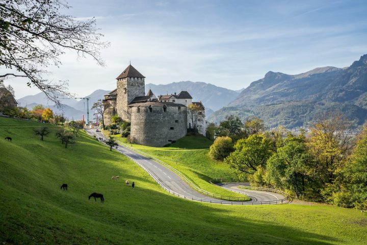 Com atmosfera de cidade pequena, Vaduz concentra museus, centros culturais e o castelo que domina a paisagem alpina e serve de residência oficial da família principesca.