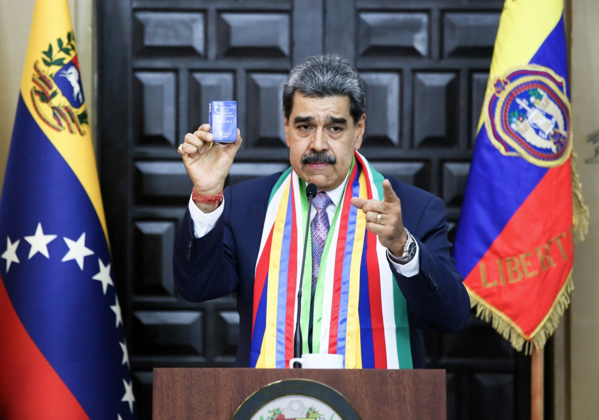 Presidente venezuelano Nicolás Maduro é alvo de Trump (Foto: WENDYS OLIVO / PRESIDÊNCIA DA VENEZUELA / AFP)