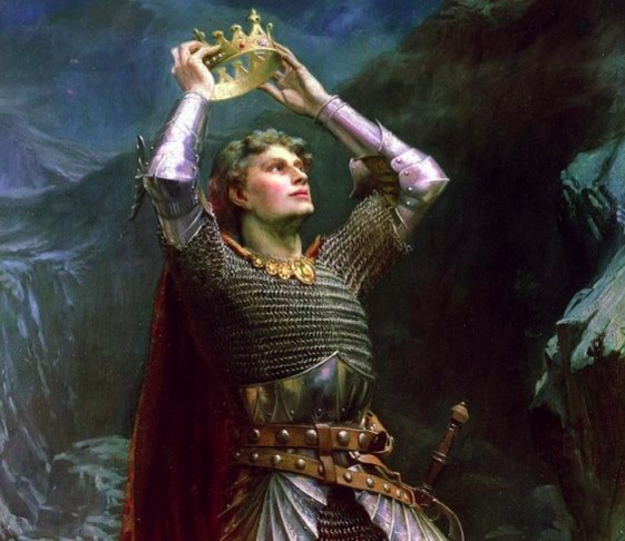 Arthur, ainda jovem, conseguiu o feito sem saber de sua origem real, sendo então reconhecido como o legítimo rei da Bretanha. 