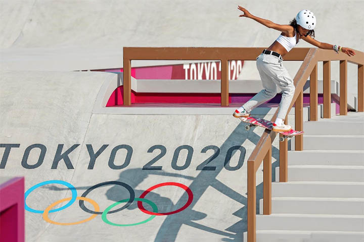 O skate tornou-se modalidade olímpica apenas nos Jogos de Tóquio-2020, ocorridos em 2021 em função da pandemia de Covid-19. 

