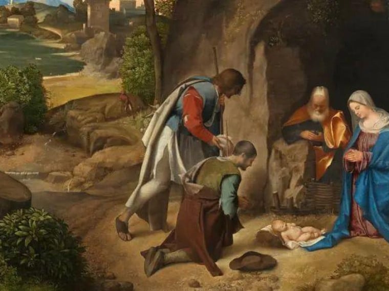 Quadro 'Natividade', de Giorgione, 1507 (reprodução da obra foi recortada)