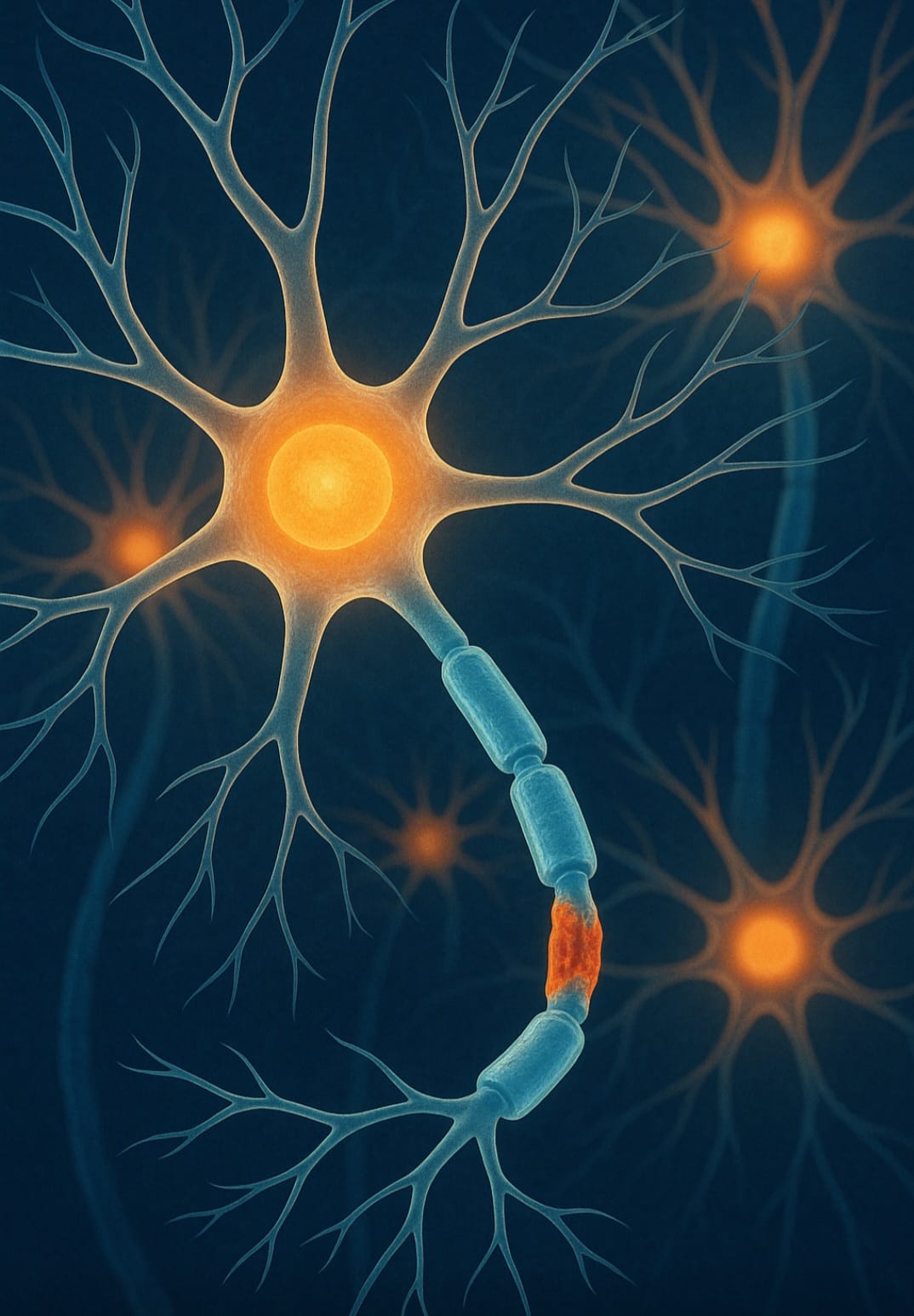 O organismo acaba agredindo a camada que protege os nervos do cérebro e da medula espinhal, comprometendo a troca de sinais entre o cérebro e o corpo e gerando dificuldades nos movimentos e na percepção dos sentidos.