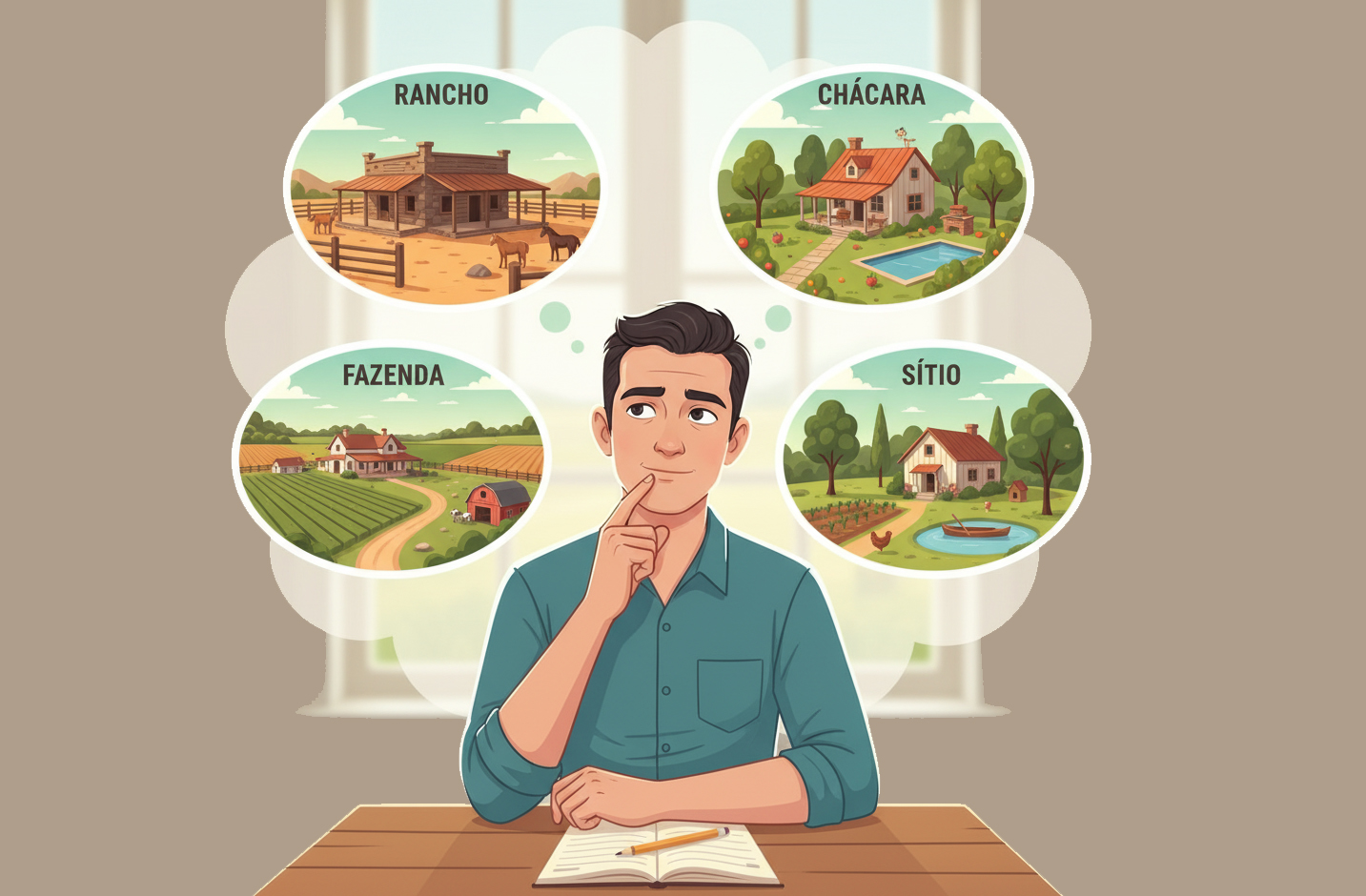 Mesmo quem já tem familiaridade com o tema pode se confundir com as definições de cada tipo de propriedade rural. Isso porque os termos não se referem apenas ao tamanho ou à localização do terreno. Eles também carregam significados culturais que variam bastante de uma região para outra.
