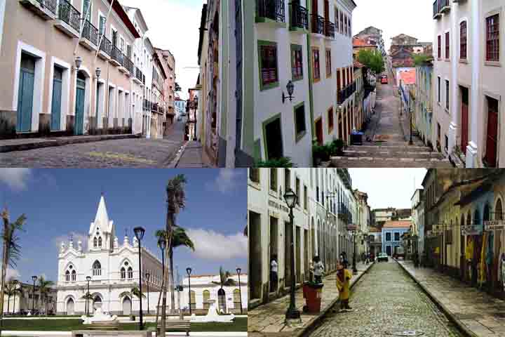 Centro Histórico de São Luís, Maranhão – O centro de São Luís guarda centenas de casarões coloniais revestidos por azulejos portugueses. É um exemplo da influência europeia no Norte e Nordeste do Brasil.
 