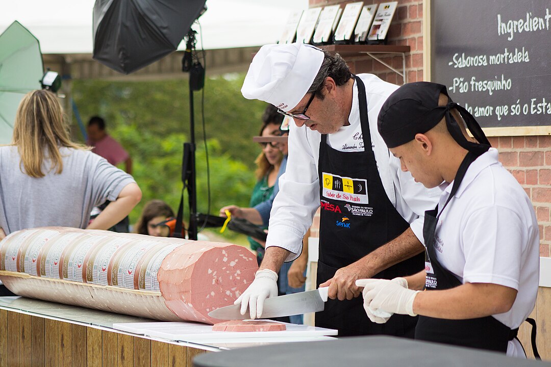 Muitos festivais celebram a mortadela, como o MortadellaBò, realizado anualmente em Bolonha, Itália, destacando sua qualidade. Outros também são feitos ao redor do mundo, tendo a mortadela como carro-chefe. 
