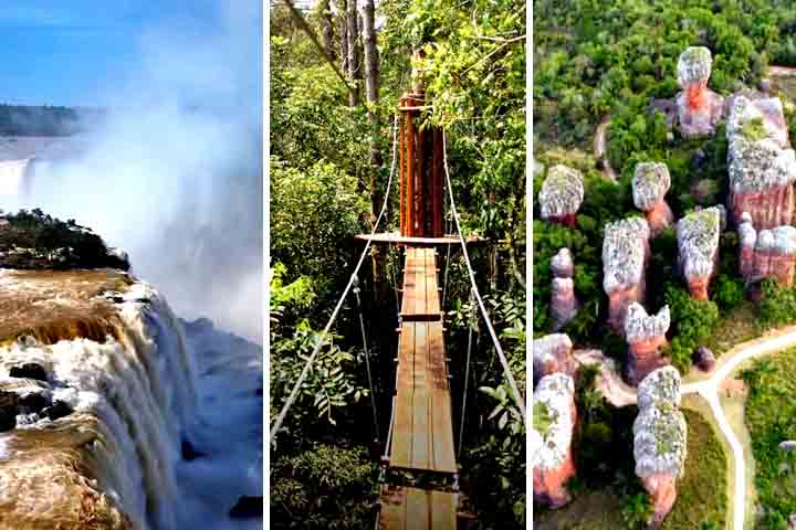 Atividades extras como tirolesa, arvorismo, balão estacionário e caminhada noturna são cobradas à parte, com opções de combos promocionais.