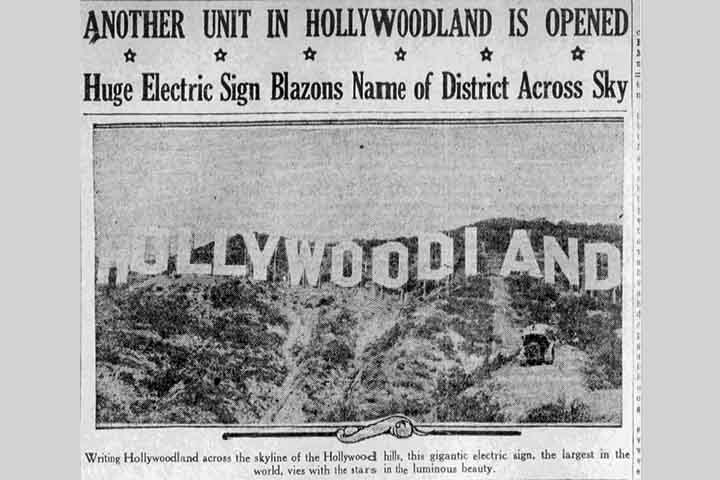 Não importa quais foram as suas motivações, ela pode ter sido a primeira a compreender o letreiro como um símbolo e a torná-lo uma parte dramaticamente explícita da sua biografia, diz Braudy no seu livro.