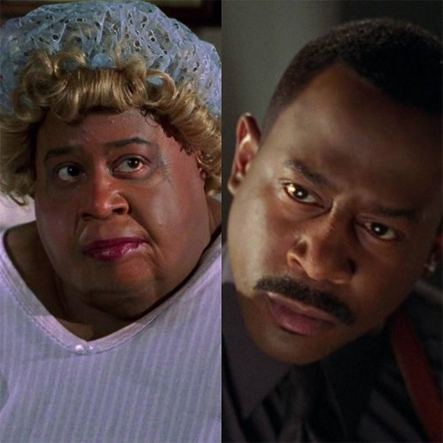 Martin Lawrence em Vovó... Zona (2000): Filmes de comédia são um prato cheio para esse tipo de papel. Em Vovó... Zona, Martin Lawrence é um policial que se disfarça de vovó para cumprir sua missão. 