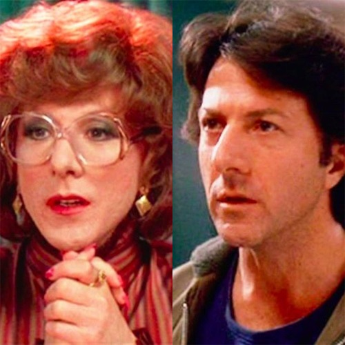 Dustin Hoffman em Tootsie (1982): O ator americano vive Michael Dorsey, um ator desempregado que se disfarça de mulher para conseguir um papel em uma novela. A performance cômica e sensível de Hoffman rendeu-lhe uma indicação ao Oscar de Melhor Ator.