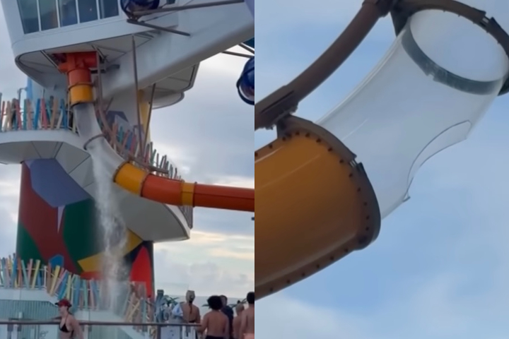 Em um deles, relatado pela imprensa internacional, um turista da Royal Caribbean se machucou depois que um painel de vidro de um escorregador se rompeu.