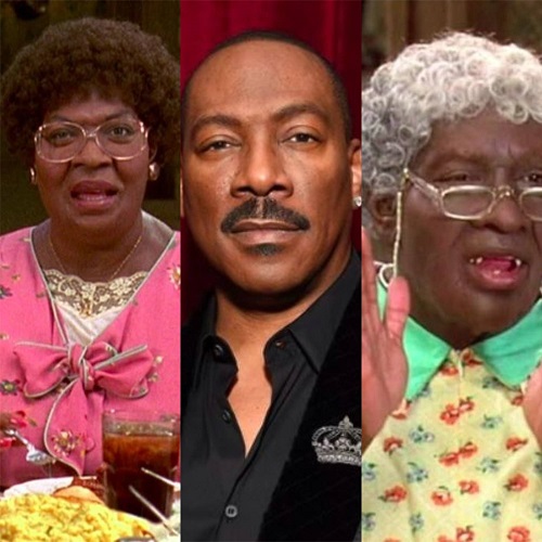 Eddie Murphy em O Professor Aloprado (1996): Aqui, Eddie Murphy interpreta não apenas uma, mas duas personagens femininas: a Mamãe e a Vovó Klump.