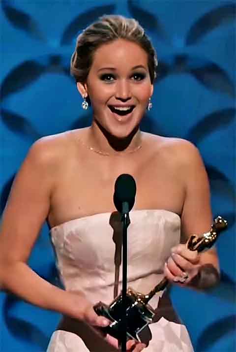 Em O Lado Bom da Vida, filme de 2012, interpretou Tiffany Maxwell, que rendeu-lhe o Oscar de Melhor Atriz, o Globo de Ouro e o SAG Awards. 