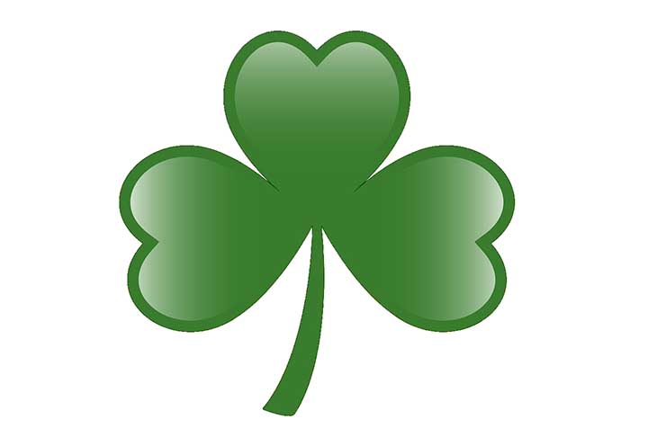 Trevo: Na mitologia celta, o trevo é um símbolo sagrado. Os druidas, os sacerdotes e conselheiros dos celtas acreditavam que o trevo de quatro folhas era um sinal de boa sorte. Para eles, cada folha representava um aspecto da vida: fé, esperança, amor e sorte.