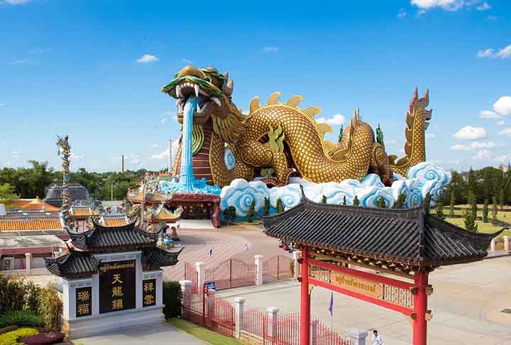 Com relação ao dragão azul da região Leste corresponde à primavera e à madeira. É o líder dos animais divinos chineses e retrata o poder do império. O animal tem bigodes de carpa, chifres de veado, olhos de tigre, orelhas de boi e patas de águia. 