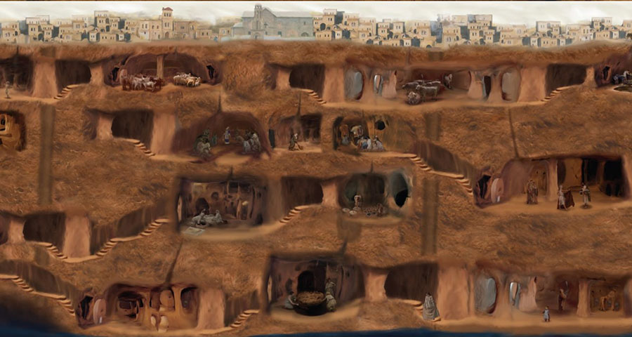 A cidade tinha capacidade de acomodar até 20 mil pessoas, já que comportava uma rede de moradias. Além disso, servia como um espaço de armazenagem de alimentos secos 