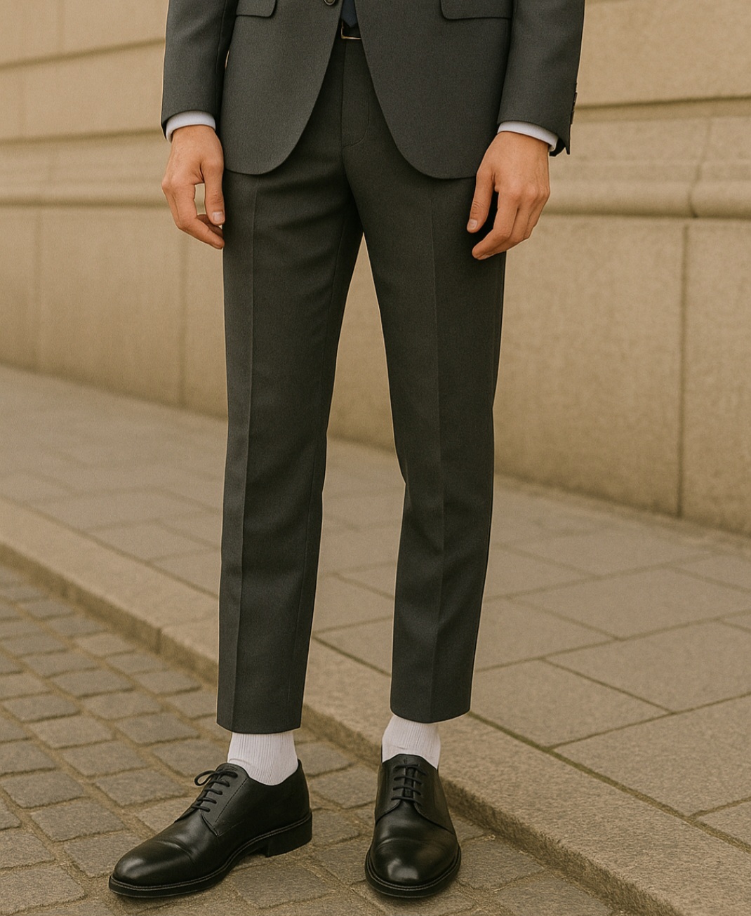 No caso masculino, a meia social se consolidou como item indispensável em trajes formais. 