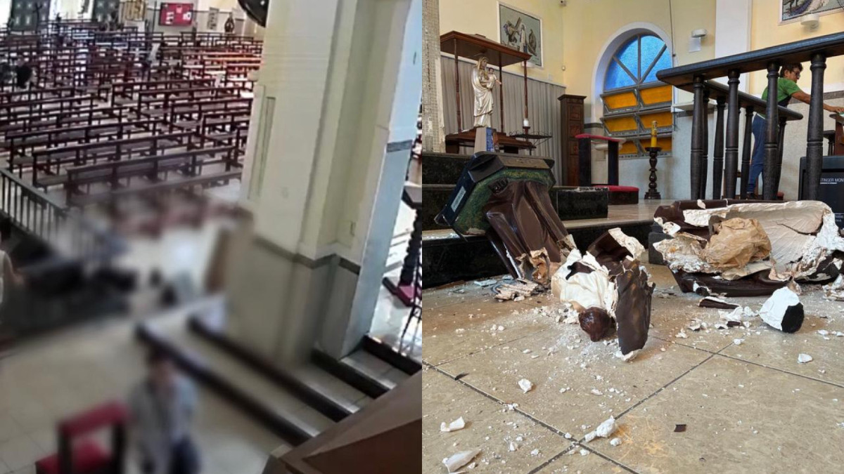 Homem invadiu igreja e destruiu imagem de São Benedito em Fortaleza