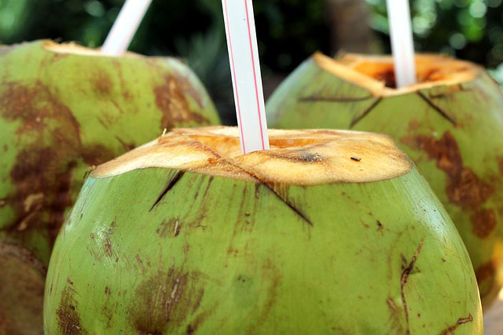 Água de coco: Fonte de eletrólitos e fonte de magnésio, essa bebida natural ajuda a equilibrar o organismo. Pode ser consumida diretamente da fruta ou em caixas e garrafas na versão industrializada (mas procure as puras).

