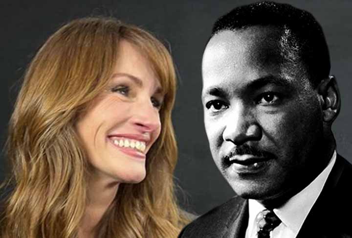 E você também sabia que a família de Julia Roberts contou com uma importante ajuda do ativista político Martin Luther King no nascimento da atriz? A curiosidade, que virou até meme na internet no início de 2024, foi confirmada pela estrela de cinema em 2022. 
