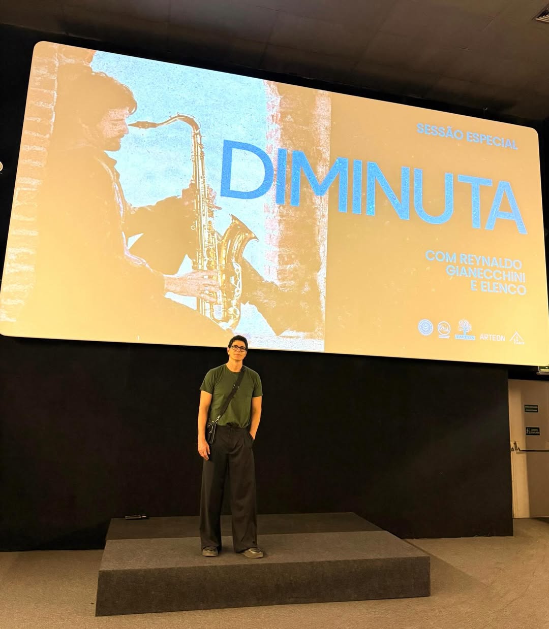 No cinema, em 2025, ele estrelou “Diminuta”, disponível na plataforma Belas Artes à La Carte, como Cristiano, um homem que retorna à Itália para superar uma crise pessoal e profissional.  Lá, tenta se reconectar com a paixão de infância pelo saxofone, instrumento para o qual precisou aprender noções básicas durante a preparação. 