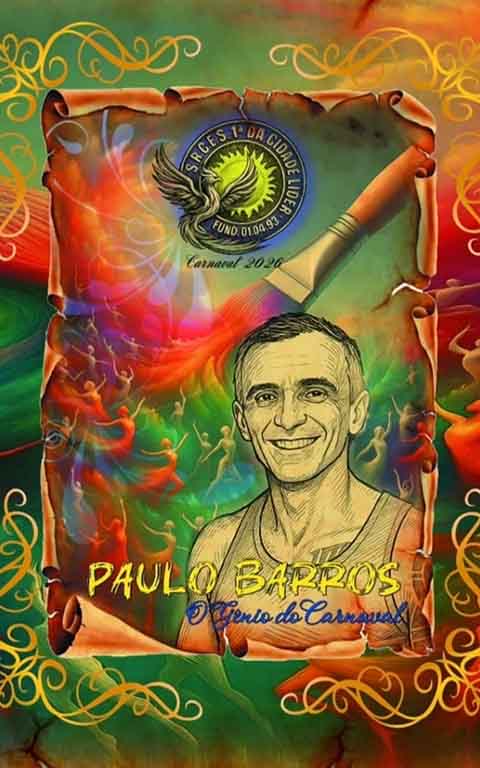 Paulo Barros será o enredo da escola Primeira da Cidade Líder, que disputa o Grupo de Acesso 2 de São Paulo. Uma homenagem que coloca o carnavalesco como protagonista da festa, sendo um grande reconhecimento em sua carreira.