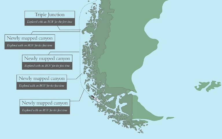A expedição teve uma duração de 55 dias, saindo de Valparaíso até Punta Arenas, e cobriu uma grande área, desde o centro até o sul do Chile.