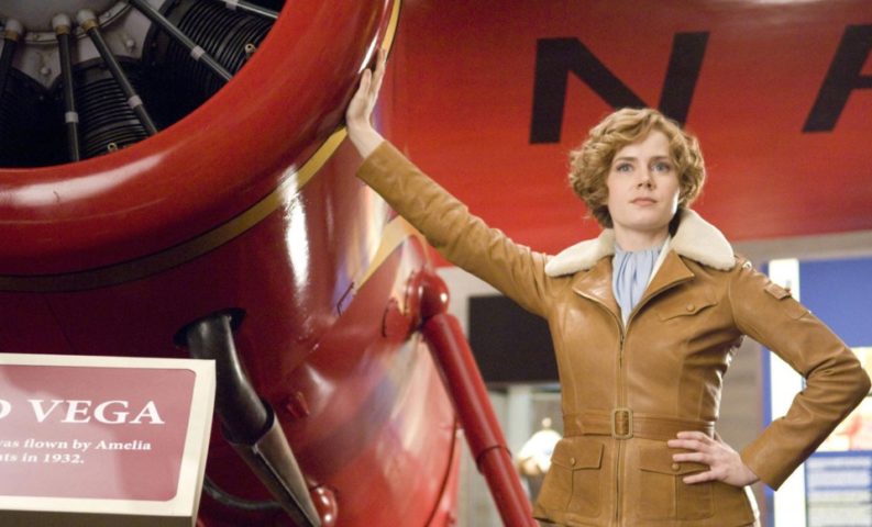 Amelia Earhart foi personagem do filme Uma Noite no Museu 2, estrelado por Ben Stiller, em que personagens do Museu de História Natural, em Nova York, ganham vida à noite. Amelia foi interpretada pela atriz Amy Adams.