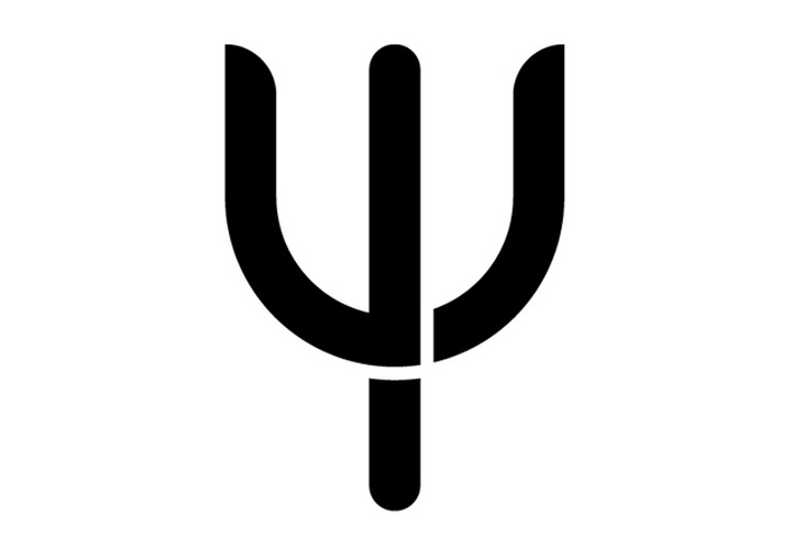 O tridente é o símbolo da psicologia e tem uma explicação: sua forma é a 23ª letra do alfabeto grego, sendo lido como psiquê. Não existe uma explicação exata sobre o que representa o tridente na psicologia. Alguns falam em tríade da força segundo teoria de Sigmund Freud, outros dizem que significa as três teorias da psicologia (comportamentalismo, psicanálise e humanismo).