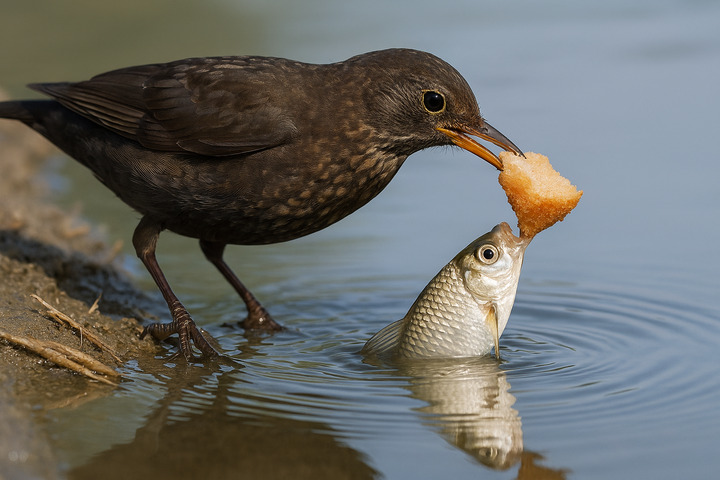 O registro foi feito por um estudante de 20 anos, que estava no parque com um amigo quando viu a ave jogando o pão na água e o recolhendo. Após várias tentativas, o pássaro capturou um peixe usando o pão como isca. O vídeo já soma mais de 56 mil curtidas no TikTok.