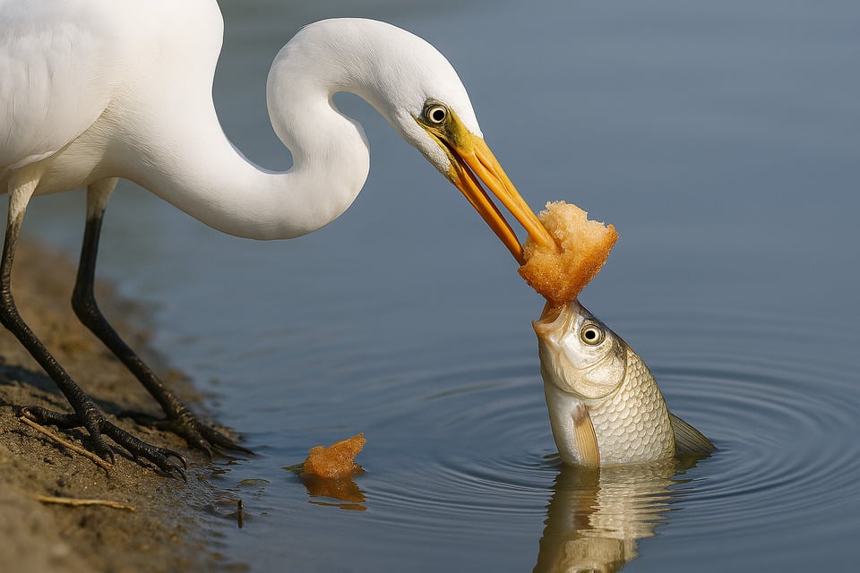 Um vídeo que viralizou recentemente mostra um comportamento surpreendente de um socozinho (também conhecido como garça-mirim), que foi flagrado usando um pedaço de pão como isca para fisgar um peixe no Bosque dos Buritis, em Goiânia (GO).
