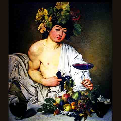 “Baco”, de Caravaggio (c. 1595): O único quadro assinado por Caravaggio ao longo de toda sua vida foi “A Decapitação de São João Batista” (1608). No entanto, ele também escondeu seu semblante em outras obras.