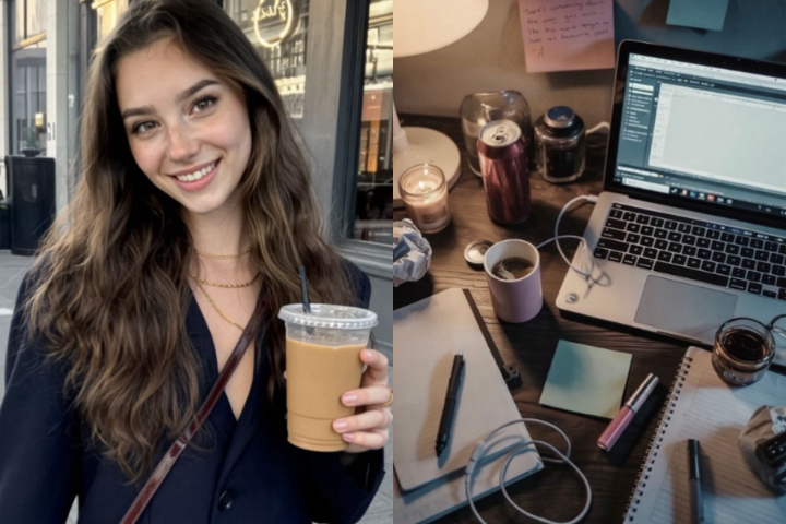 As postagens simulam uma vida cotidiana e a preparação para uma futura carreira no cinema.