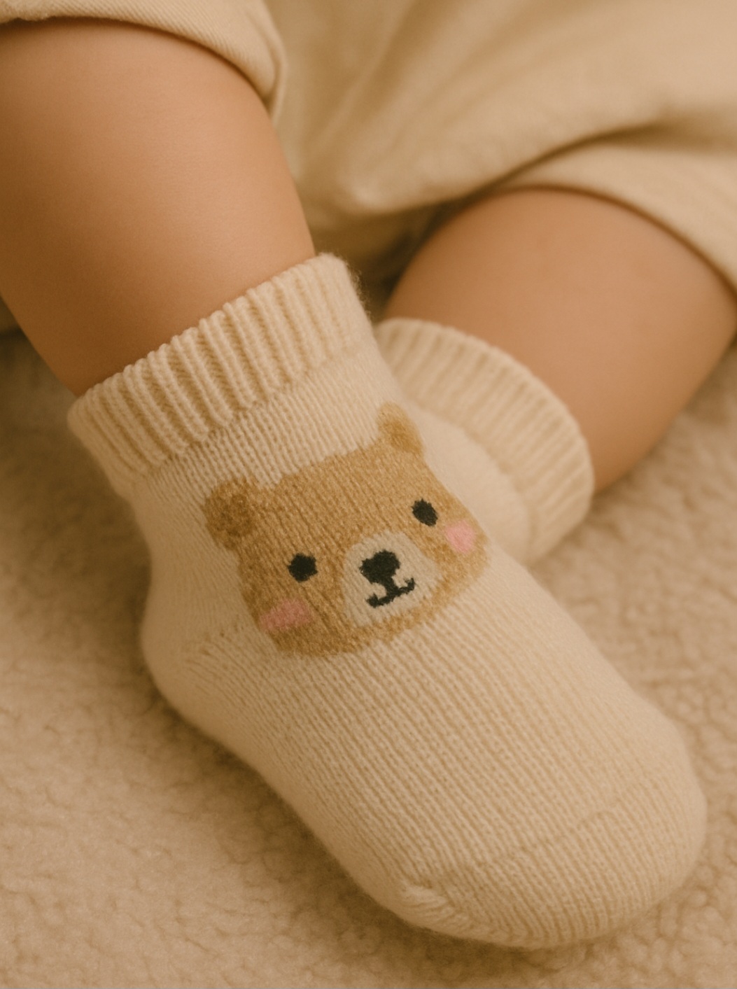 As meias de bebê são projetadas com suavidade e elasticidade para aquecer sem apertar. Muitas vezes trazem detalhes lúdicos, como desenhos ou bichinhos, tornando-se também parte do enxoval afetivo.
