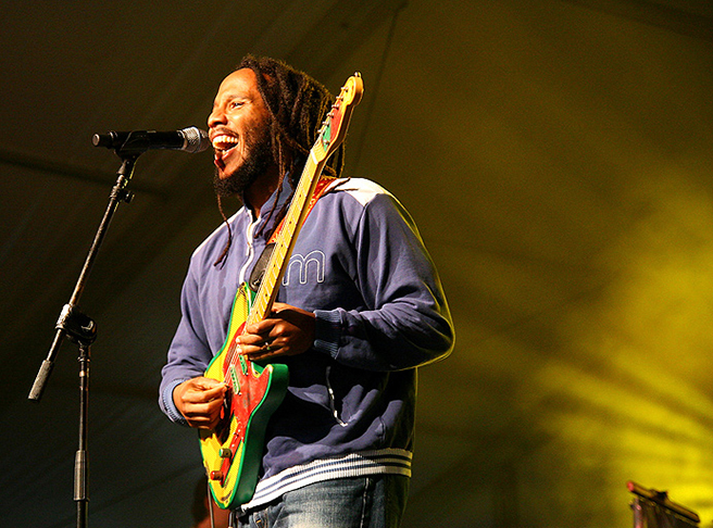 Bob Marley teve 11 filhos biológicos e adotou duas enteadas.  Após a morte de Bob, Ziggy Marley (foto) foi apontado como sucessor natural do pai, embora outros irmãos também seguissem carreira artística.  Bob o ensinou cedo a tocar guitarra e bateria. 
