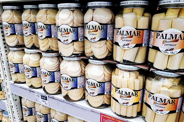 Assim, é um alimento obtido da região próxima ao meristema apical (tecido vegetal que se encontra na ponta do caule e da raiz). No interior dos pecíolos das folhas de determinadas espécies de palmeiras (popularmente, o miolo).