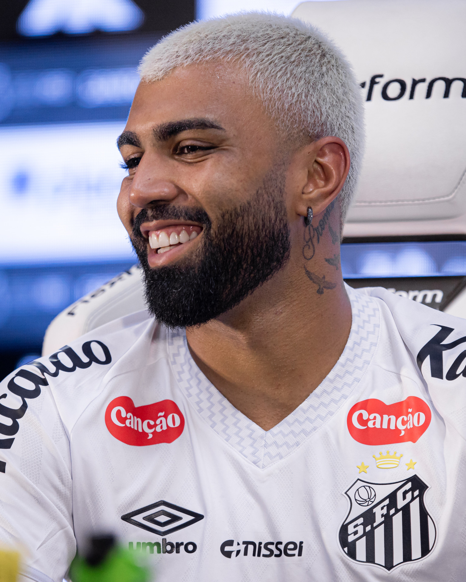 Coletiva de apresentação de Gabriel Barbosa, o Gabigol (05/01/2025) (Foto: Raul Baretta/ Santos FC)
