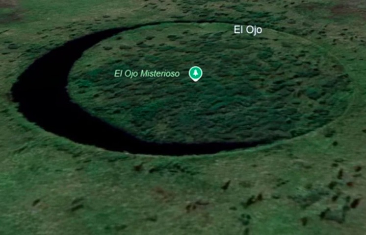 A formação foi descoberta por meio do uso da ferramenta Google Earth.