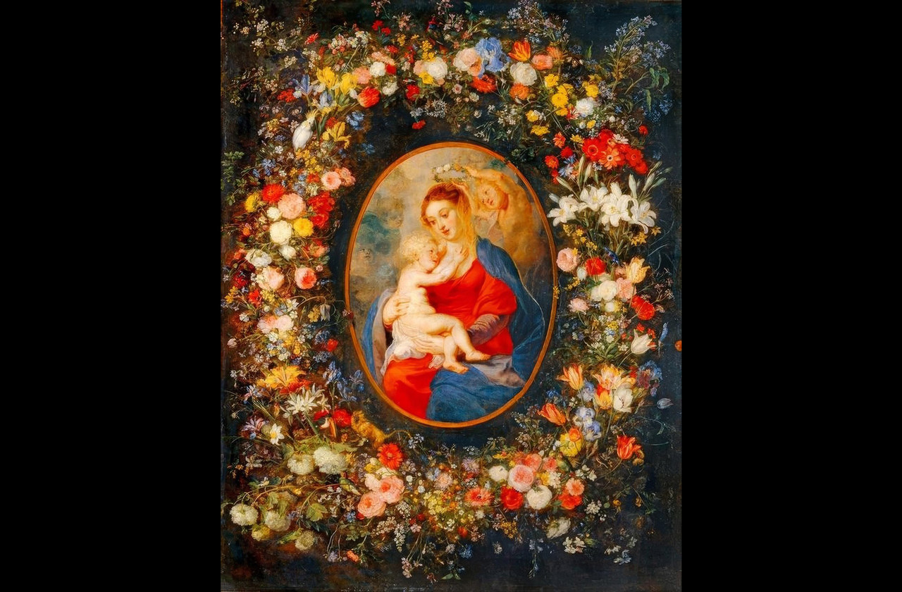 Artistas ao longo da história representaram guirlandas em desenhos em telas, esculturas e arquitetura. Elas aparecem em afrescos romanos, vitrais medievais e quadros renascentistas. Servem como molduras simbólicas para retratos e cenas religiosas. Na arte contemporânea, seguem inspirando criações ligadas à natureza e ao ciclo da vida.