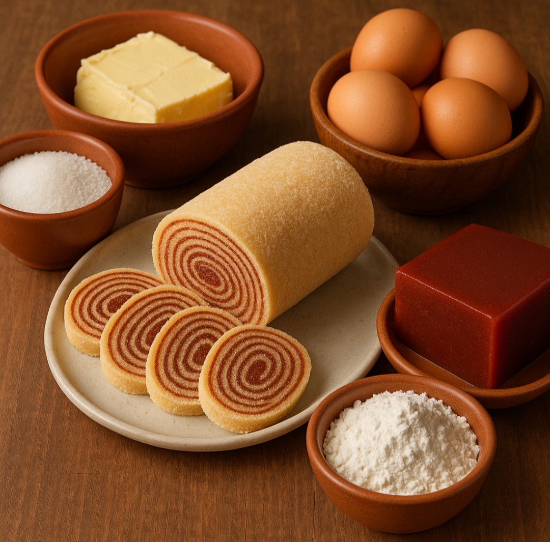A receita tradicional exige manteiga, açúcar, ovos, farinha e goiabada; sem fermento, para garantir a finura da massa. Cada camada é assada separadamente antes de ser enrolada.