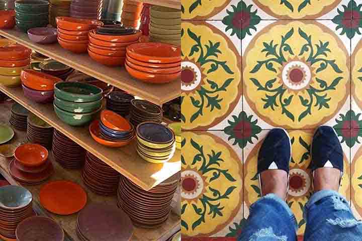 Ilha de Maiorca, Itália - Faz a maiolica , um tipo de cerâmica esmaltada, especialmente popular durante o Renascimento. Esse estilo é caracterizado por sua superfície branca brilhante, obtida com um esmalte de estanho, e decorações pintadas com cores vibrantes, geralmente em azul, amarelo e verde.
