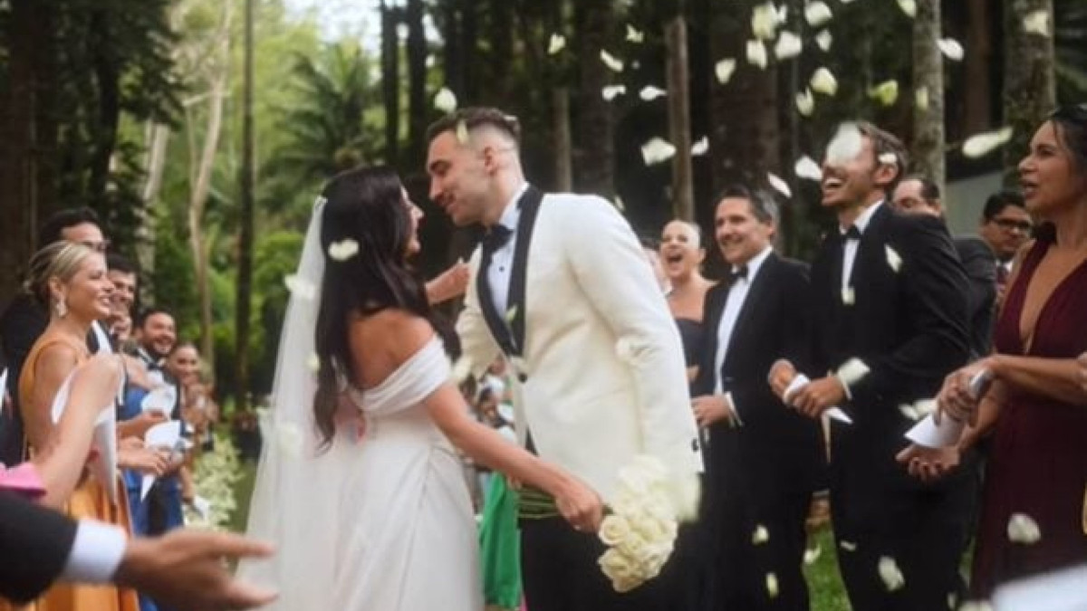 Zagueiro do Flamengo se casou com Maitê Lo Sardo na última segunda-feira em Itatiba, no interior de São Paulo