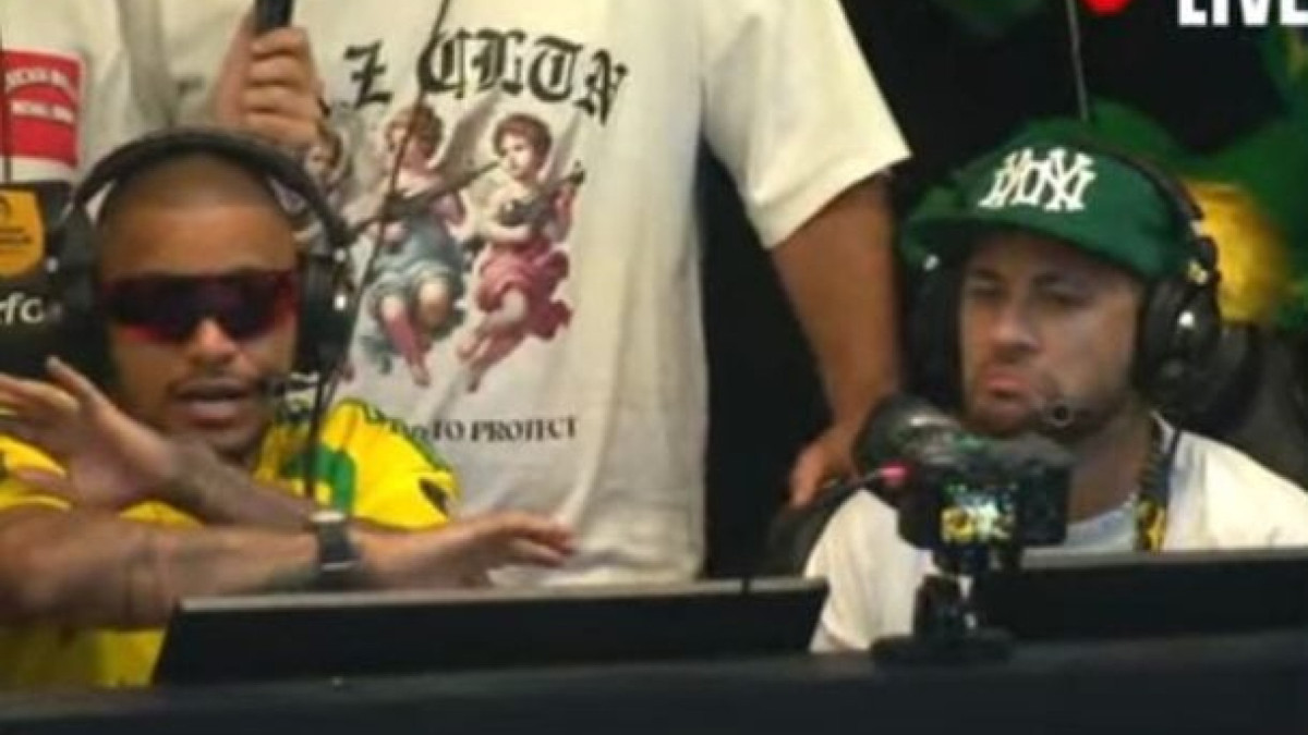 Craque do Santos marcou presença para apoiar os jogadores da Seleção Brasileira na competição